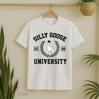 Silly Goose University Silly Goose Funny Meme School Bird T-Shirt thumb 2