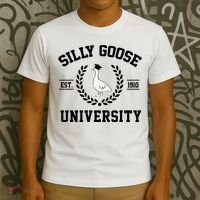 Silly Goose University Silly Goose Funny Meme School Bird T-Shirt thumb 3