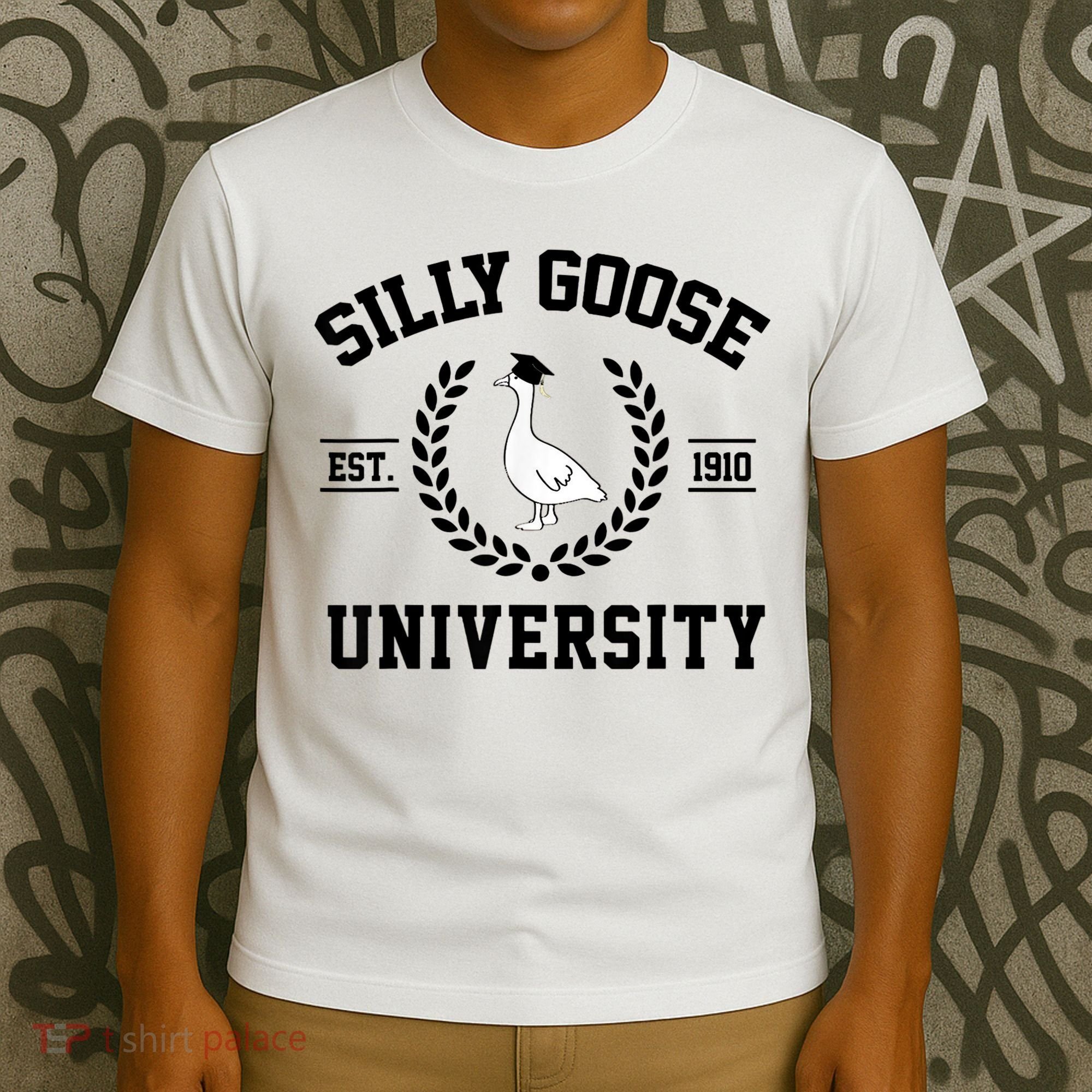 Silly Goose University Silly Goose Funny Meme School Bird T-Shirt