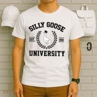 Silly Goose University Silly Goose Funny Meme School Bird T-Shirt thumb 6