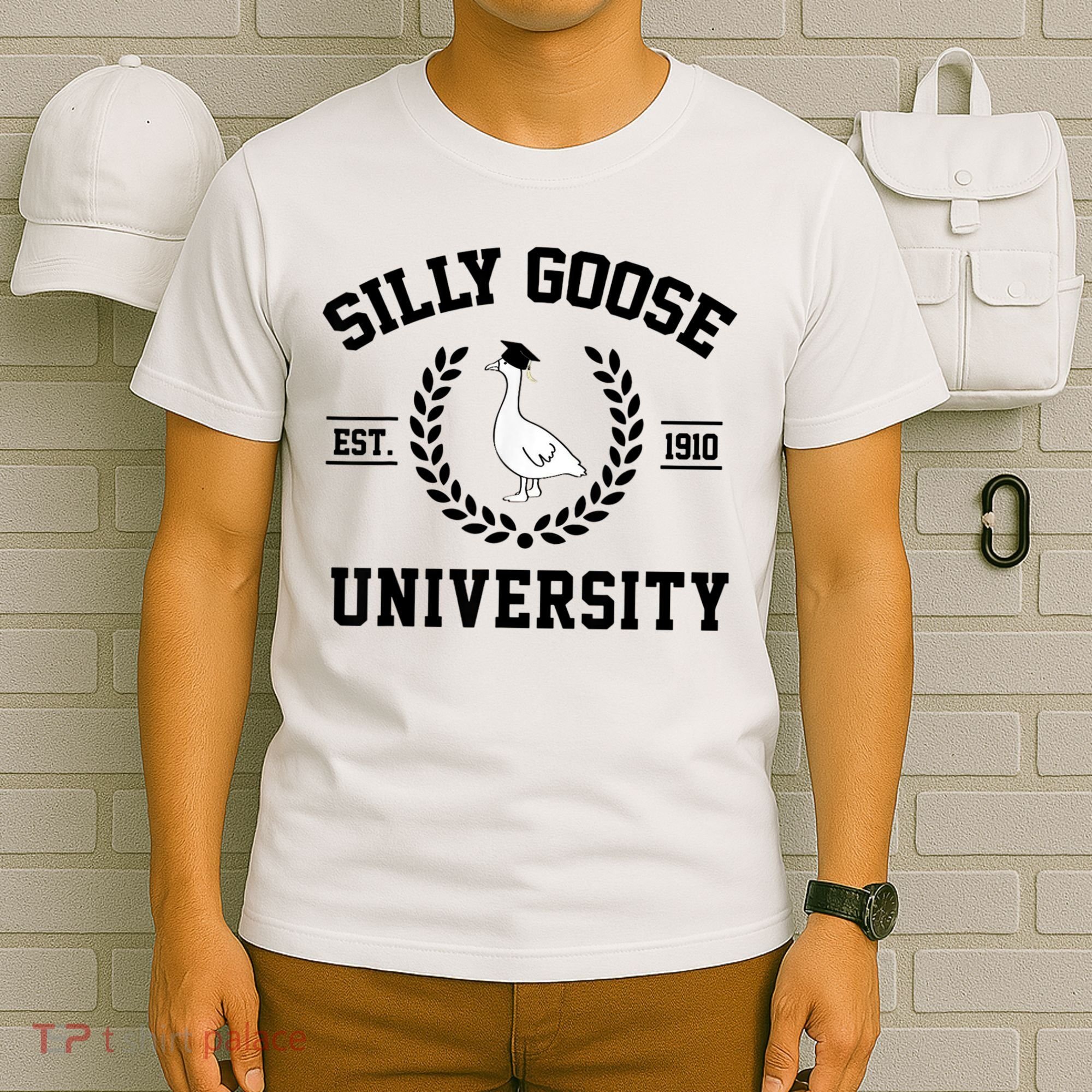 Silly Goose University Silly Goose Funny Meme School Bird T-Shirt