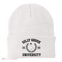 Silly Goose University Silly Goose Funny Meme School Bird Beanie thumb 0
