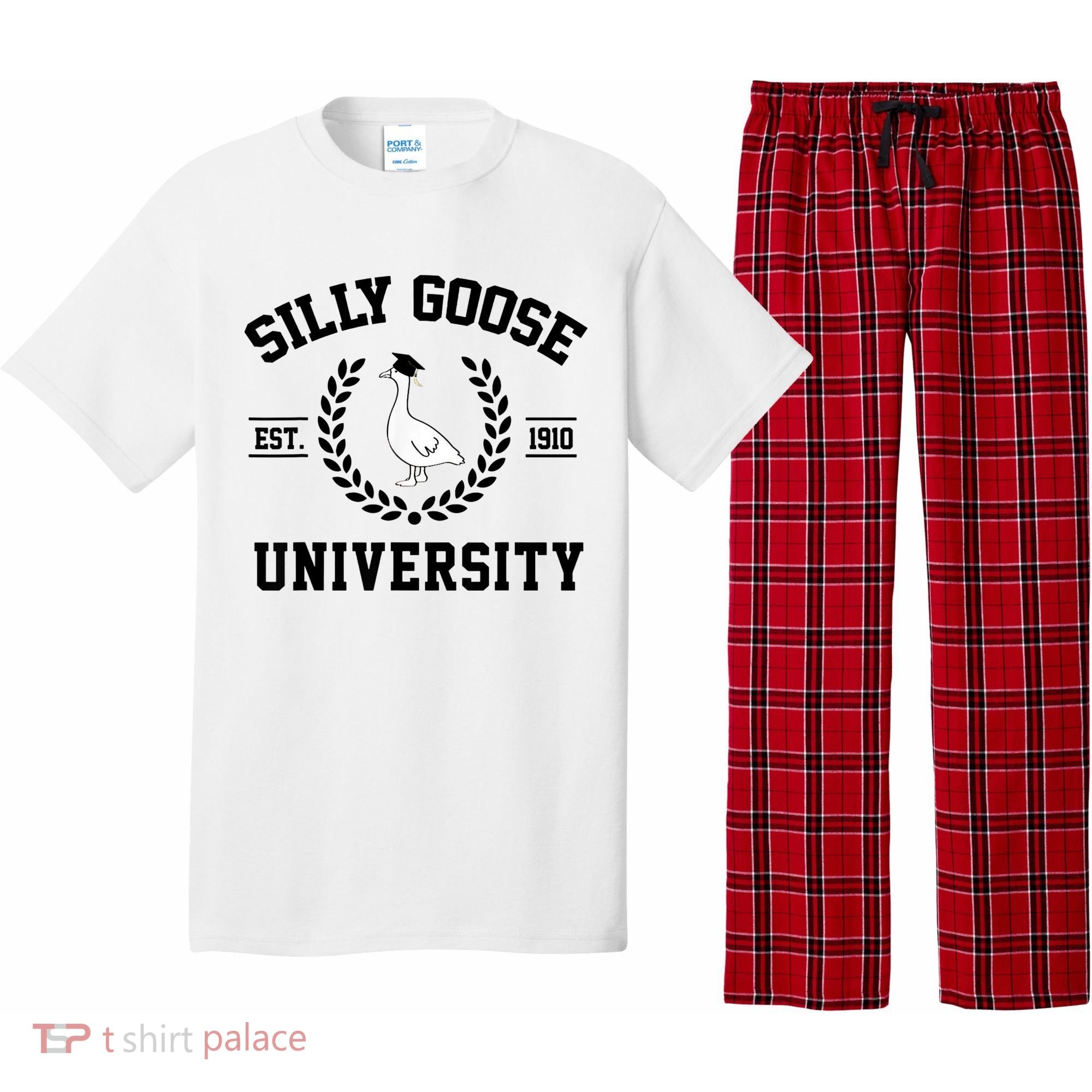Silly Goose University Silly Goose Funny Meme School Bird Pajama Set