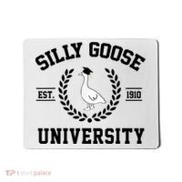 Silly Goose University Silly Goose Funny Meme School Bird Mousepad thumb 0