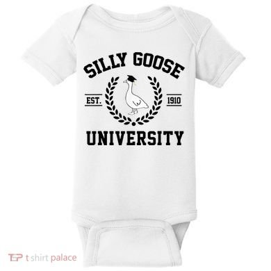 Silly Goose University Silly Goose Funny Meme School Bird Baby Bodysuit