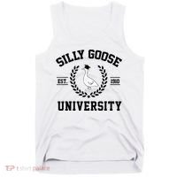 Silly Goose University Silly Goose Funny Meme School Bird Tank Top thumb 0