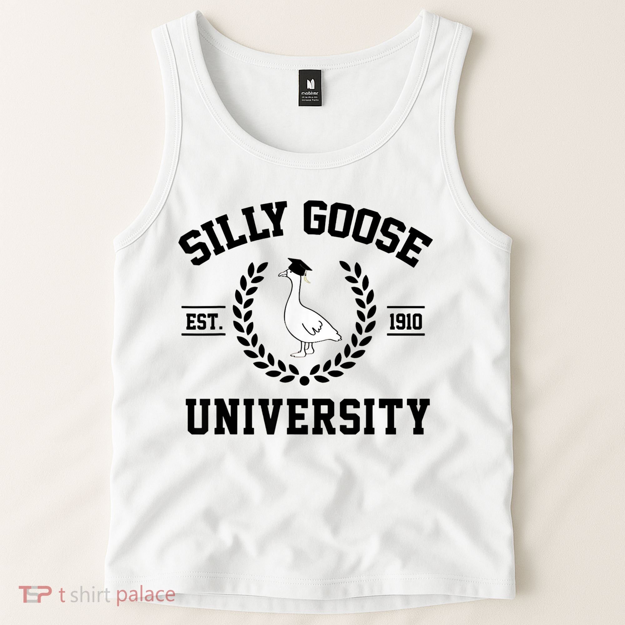Silly Goose University Silly Goose Funny Meme School Bird Tank Top