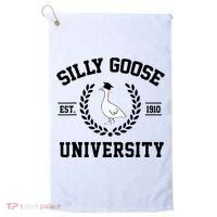 Silly Goose University Silly Goose Funny Meme School Bird Golf Towel thumb 0