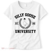 Silly Goose University Silly Goose Funny Meme School Bird Women's T-Shirt thumb 0