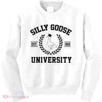 Silly Goose University Silly Goose Funny Meme School Bird Kids Sweatshirt thumb 0