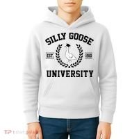 Silly Goose University Silly Goose Funny Meme School Bird Kids Hoodie thumb 4