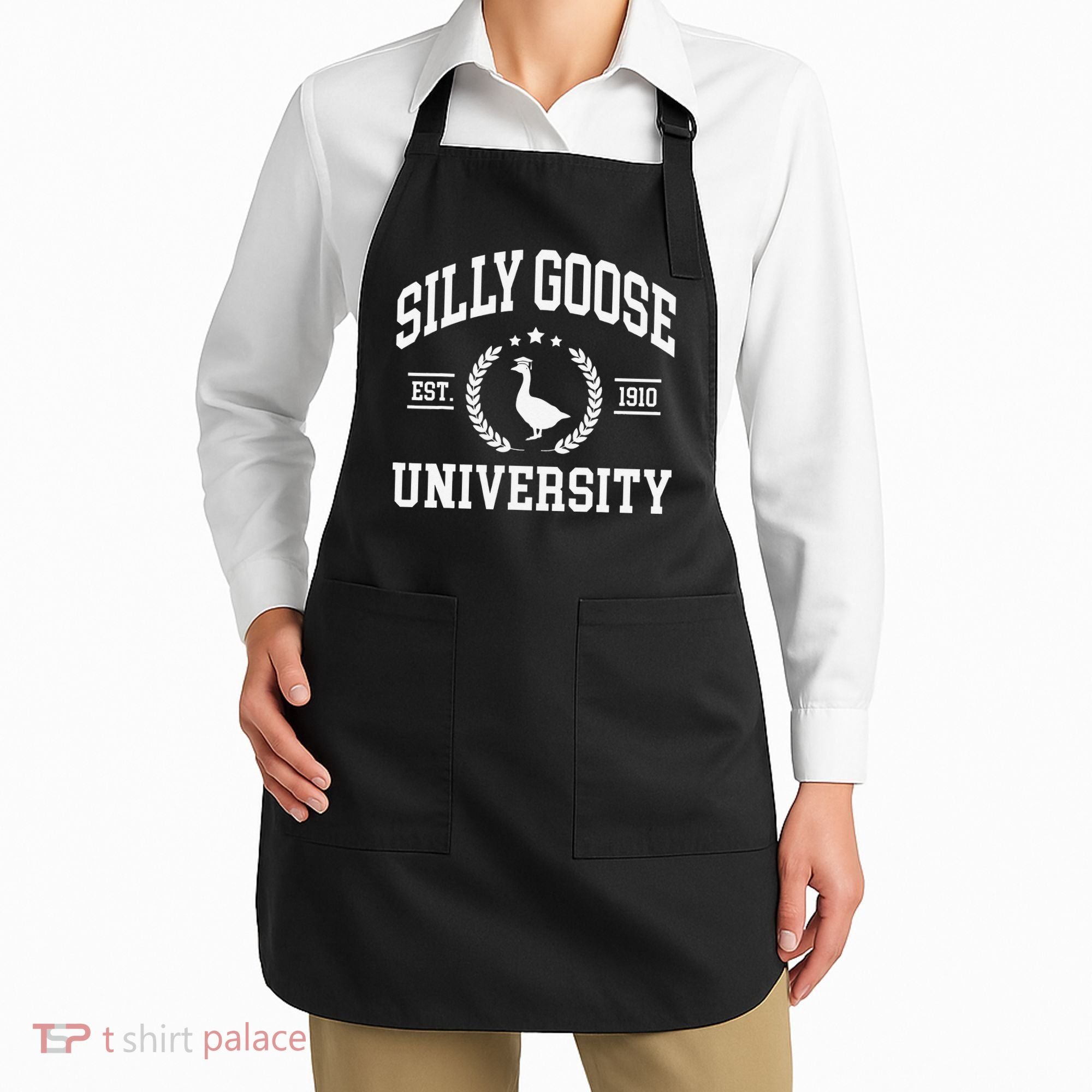 Silly Goose University Funny Goose On The Loose Funny Saying Apron
