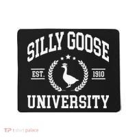 Silly Goose University Funny Goose On The Loose Funny Saying Mousepad thumb 0