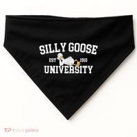 Silly Goose University Silly Goose Funny Meme School Bird USA-Made Doggie Bandana thumb 0