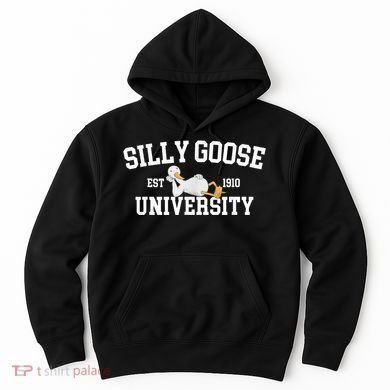 Silly Goose University Silly Goose Funny Meme School Bird Hoodie