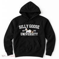 Silly Goose University Silly Goose Funny Meme School Bird Hoodie thumb 0