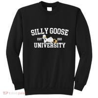 Silly Goose University Silly Goose Funny Meme School Bird Sweatshirt thumb 0