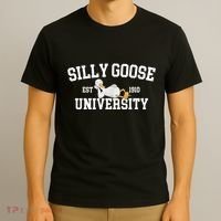 Silly Goose University Silly Goose Funny Meme School Bird T-Shirt thumb 3