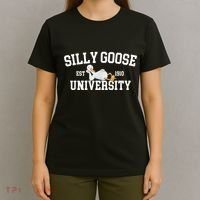 Silly Goose University Silly Goose Funny Meme School Bird T-Shirt thumb 4