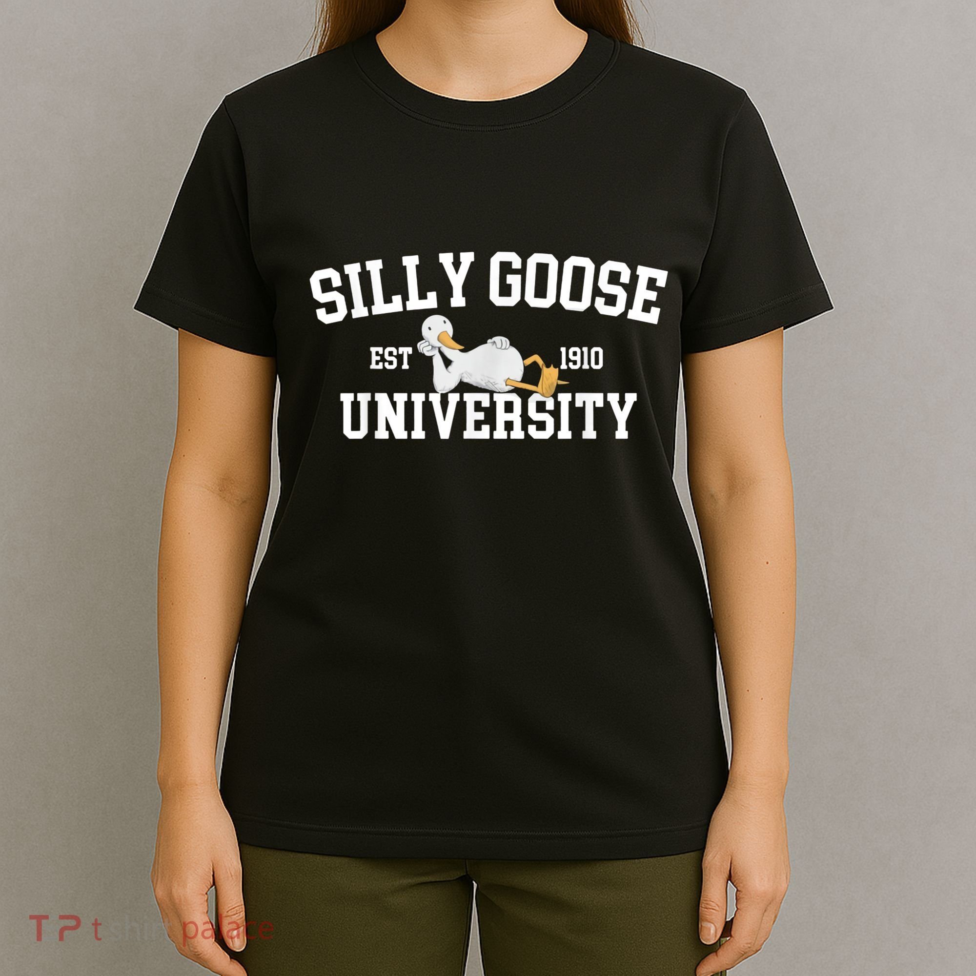 Silly Goose University Silly Goose Funny Meme School Bird T-Shirt