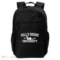 Silly Goose University Silly Goose Funny Meme School Bird Backpack thumb 0