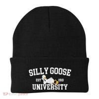 Silly Goose University Silly Goose Funny Meme School Bird Beanie thumb 0