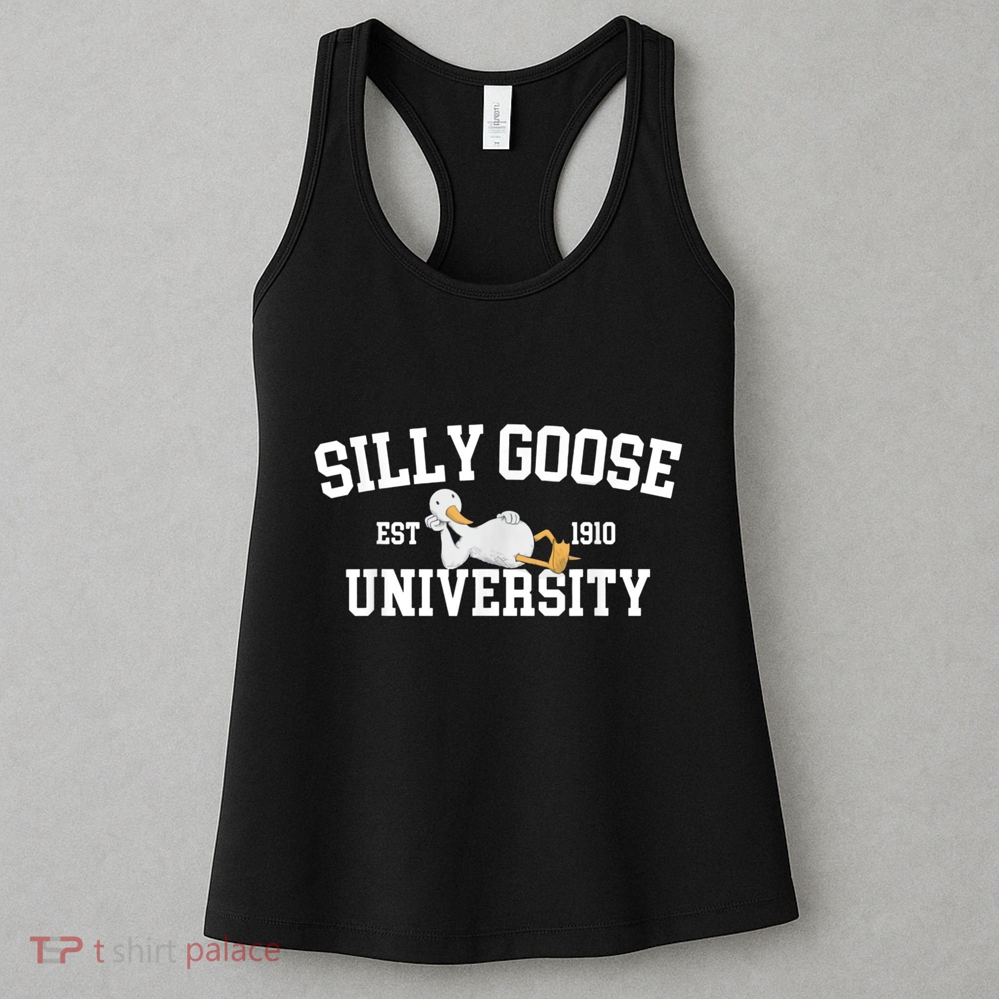 Silly Goose University Silly Goose Funny Meme School Bird Women's Tank Top