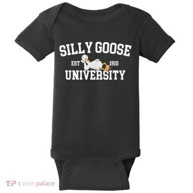 Silly Goose University Silly Goose Funny Meme School Bird Baby Bodysuit