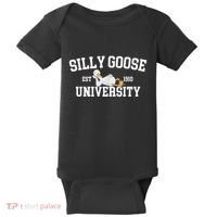Silly Goose University Silly Goose Funny Meme School Bird Baby Bodysuit thumb 0