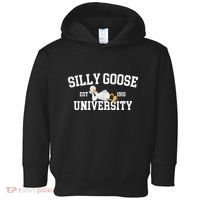 Silly Goose University Silly Goose Funny Meme School Bird Toddler Hoodie thumb 0