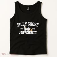 Silly Goose University Silly Goose Funny Meme School Bird Tank Top thumb 2