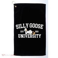 Silly Goose University Silly Goose Funny Meme School Bird Golf Towel thumb 0