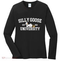 Silly Goose University Silly Goose Funny Meme School Bird Women's Long Sleeve Shirt thumb 0