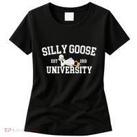 Silly Goose University Silly Goose Funny Meme School Bird Women's T-Shirt thumb 0