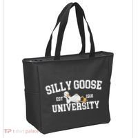 Silly Goose University Silly Goose Funny Meme School Bird Tote Bag thumb 2