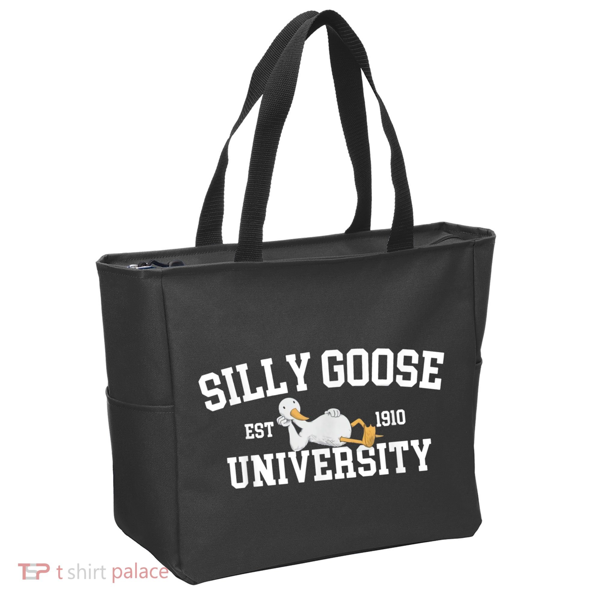 Silly Goose University Silly Goose Funny Meme School Bird Tote Bag