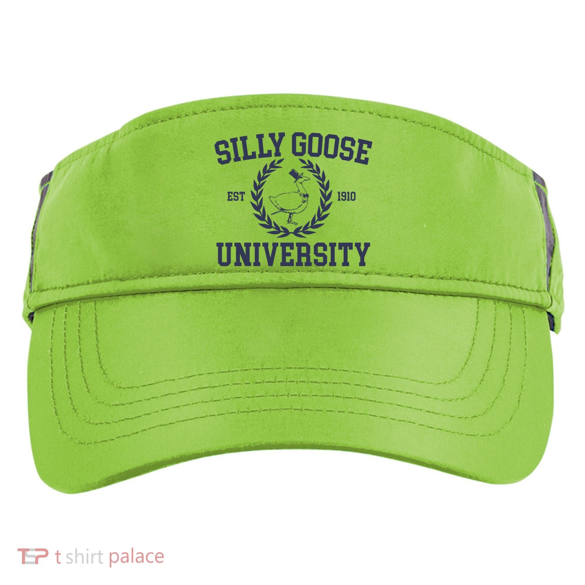 Silly Goose University Funny Silly Goose Meme Bird Lover Adult Drive Performance Visor
