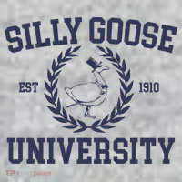 Silly Goose University Funny Silly Goose Meme Bird Lover The Baniff Cuffed Pom Beanie thumb 2