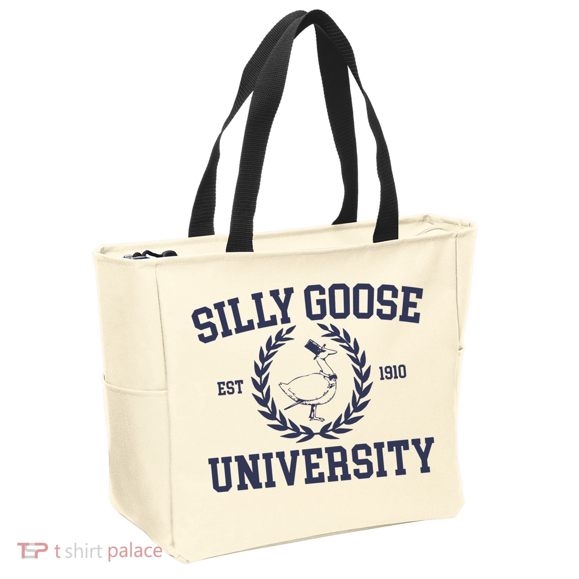 Silly Goose University Funny Silly Goose Meme Bird Lover Tote Bag