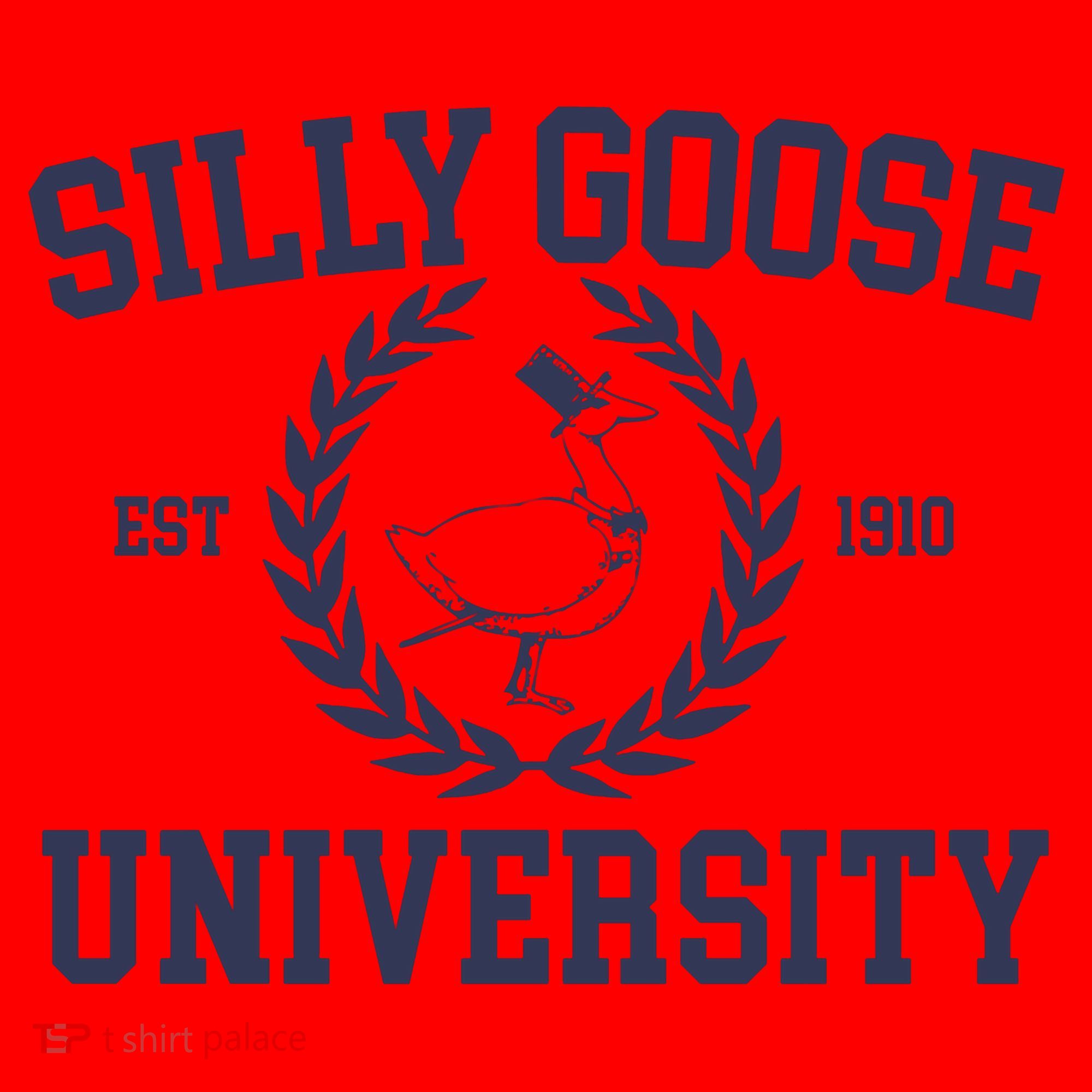 Silly Goose University Funny Silly Goose Meme Bird Lover Santa Hat