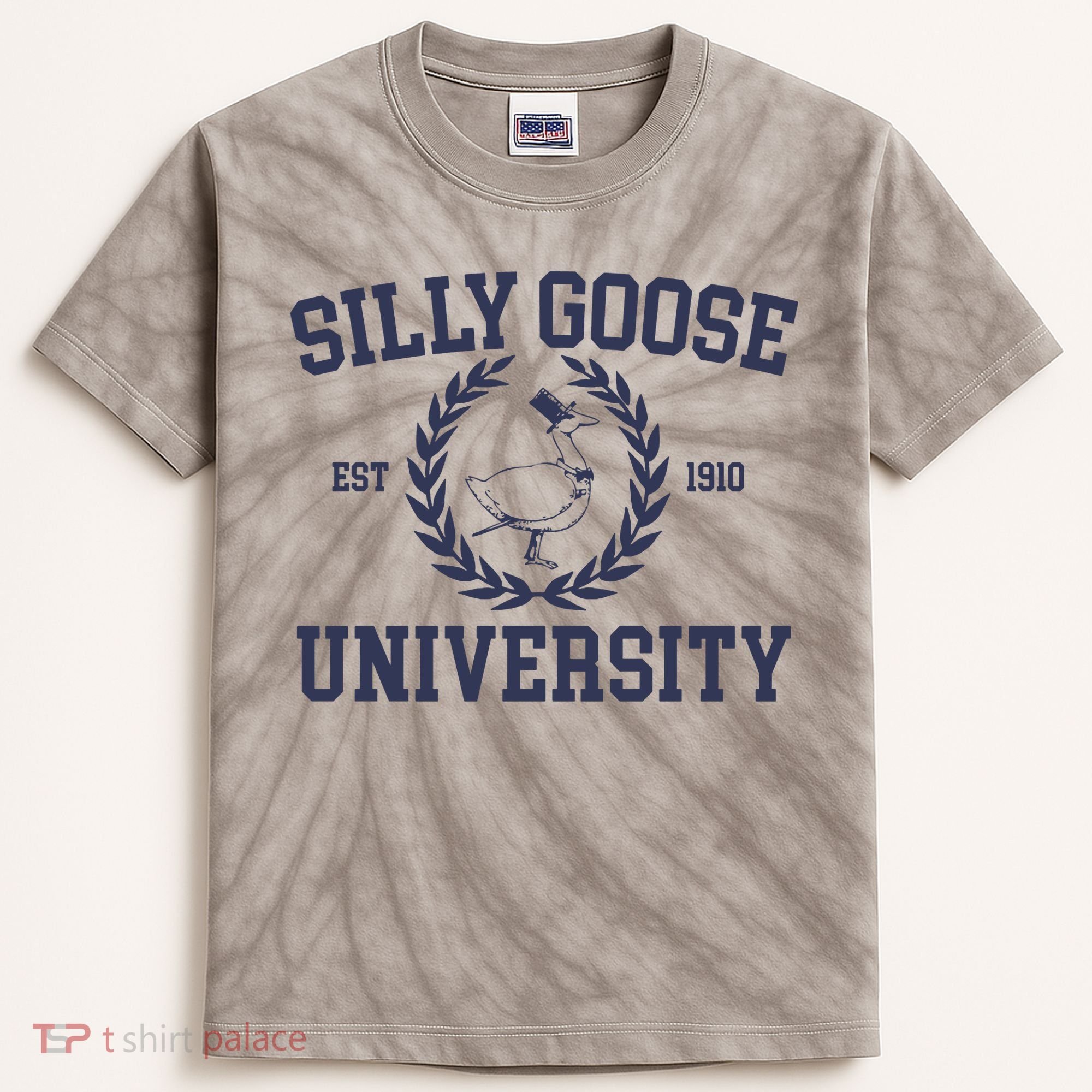 Silly Goose University Funny Silly Goose Meme Bird Lover Kids Tie-Dye T-Shirt
