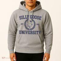 Silly Goose University Funny Silly Goose Meme Bird Lover Hoodie thumb 2