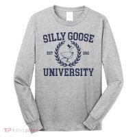 Silly Goose University Funny Silly Goose Meme Bird Lover Long Sleeve Shirt thumb 0