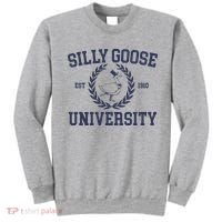 Silly Goose University Funny Silly Goose Meme Bird Lover Sweatshirt thumb 0