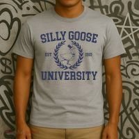 Silly Goose University Funny Silly Goose Meme Bird Lover T-Shirt thumb 3