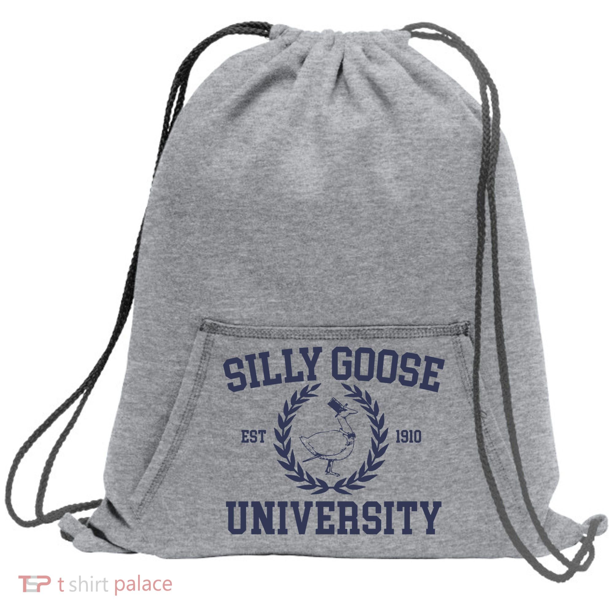 Silly Goose University Funny Silly Goose Meme Bird Lover Sweatshirt Cinch Pack Bag