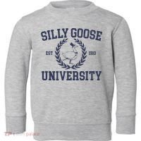 Silly Goose University Funny Silly Goose Meme Bird Lover Toddler Sweatshirt thumb 0