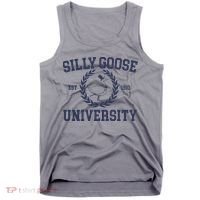 Silly Goose University Funny Silly Goose Meme Bird Lover Tank Top thumb 0
