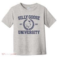 Silly Goose University Funny Silly Goose Meme Bird Lover Toddler T-Shirt thumb 0