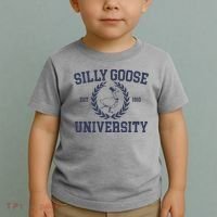 Silly Goose University Funny Silly Goose Meme Bird Lover Toddler T-Shirt thumb 2